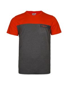 T-Shirt orange/grau Casual Herren
